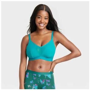 Auden Women Green Unlined Bralette Sz. 2/ XXL NWT